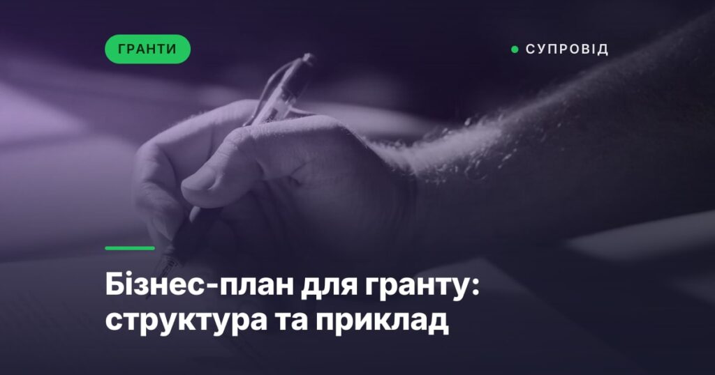 Бізнес-план для гранту: структура та приклад
