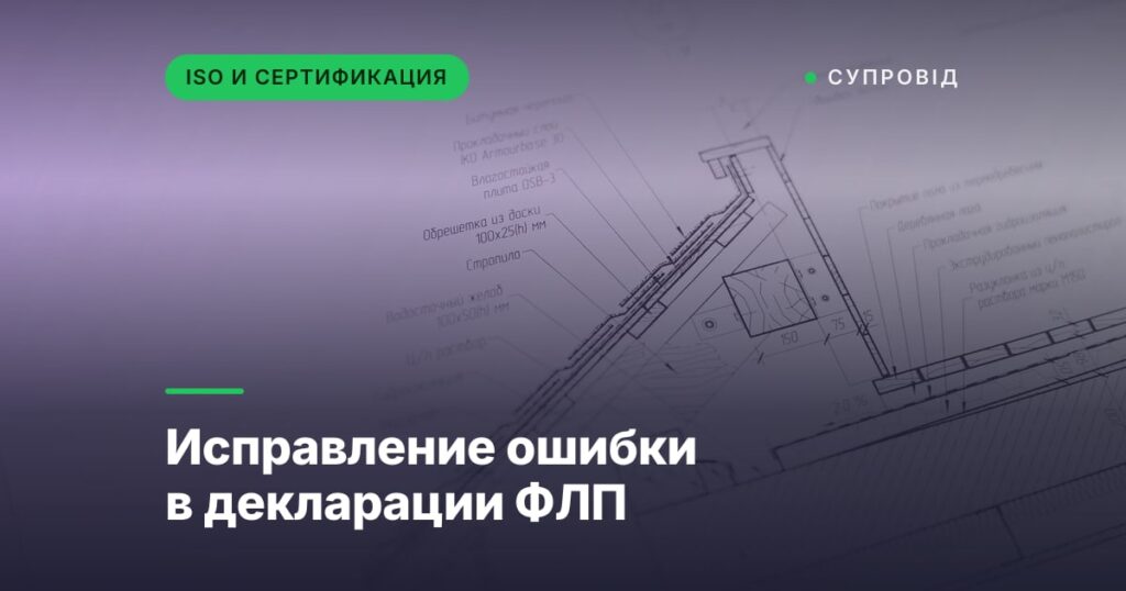 Исправление ошибки в декларации ФЛП