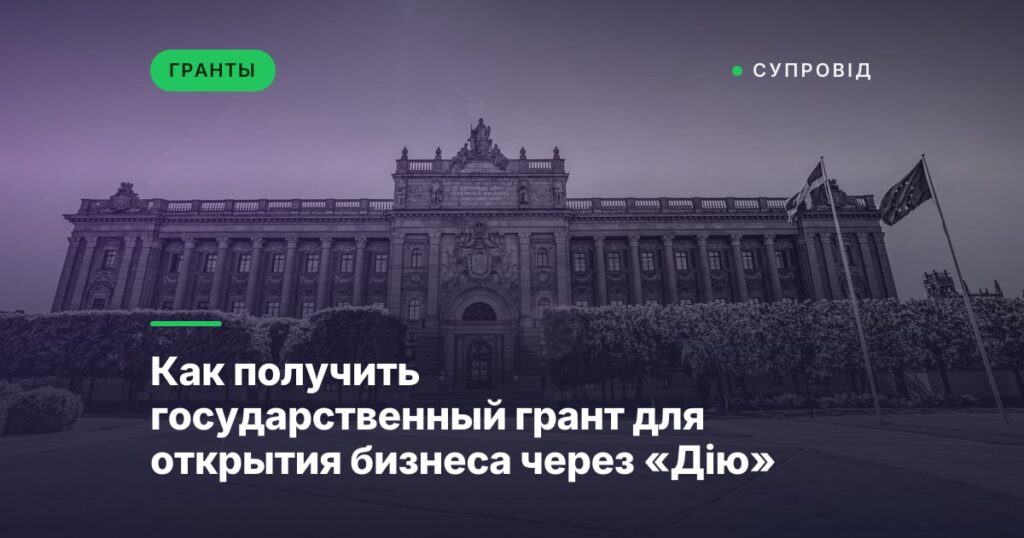 Как получить государственный грант для открытия бизнеса через «Дію»