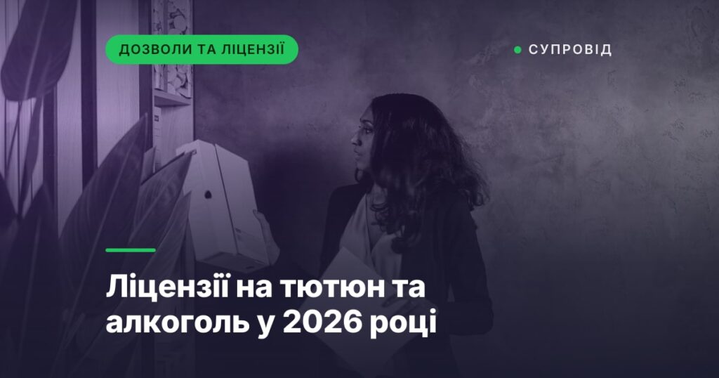 Ліцензії на тютюн та алкоголь у 2026 році