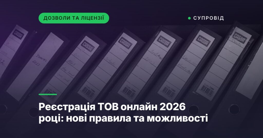 Реєстрація ТОВ онлайн 2026 році: нові правила та можливості