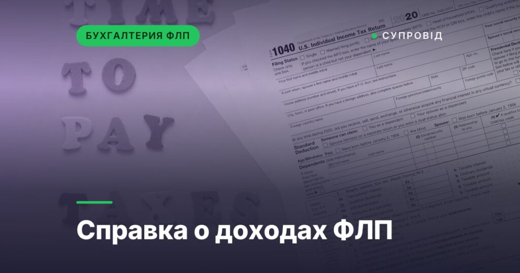 Справка о доходах ФЛП